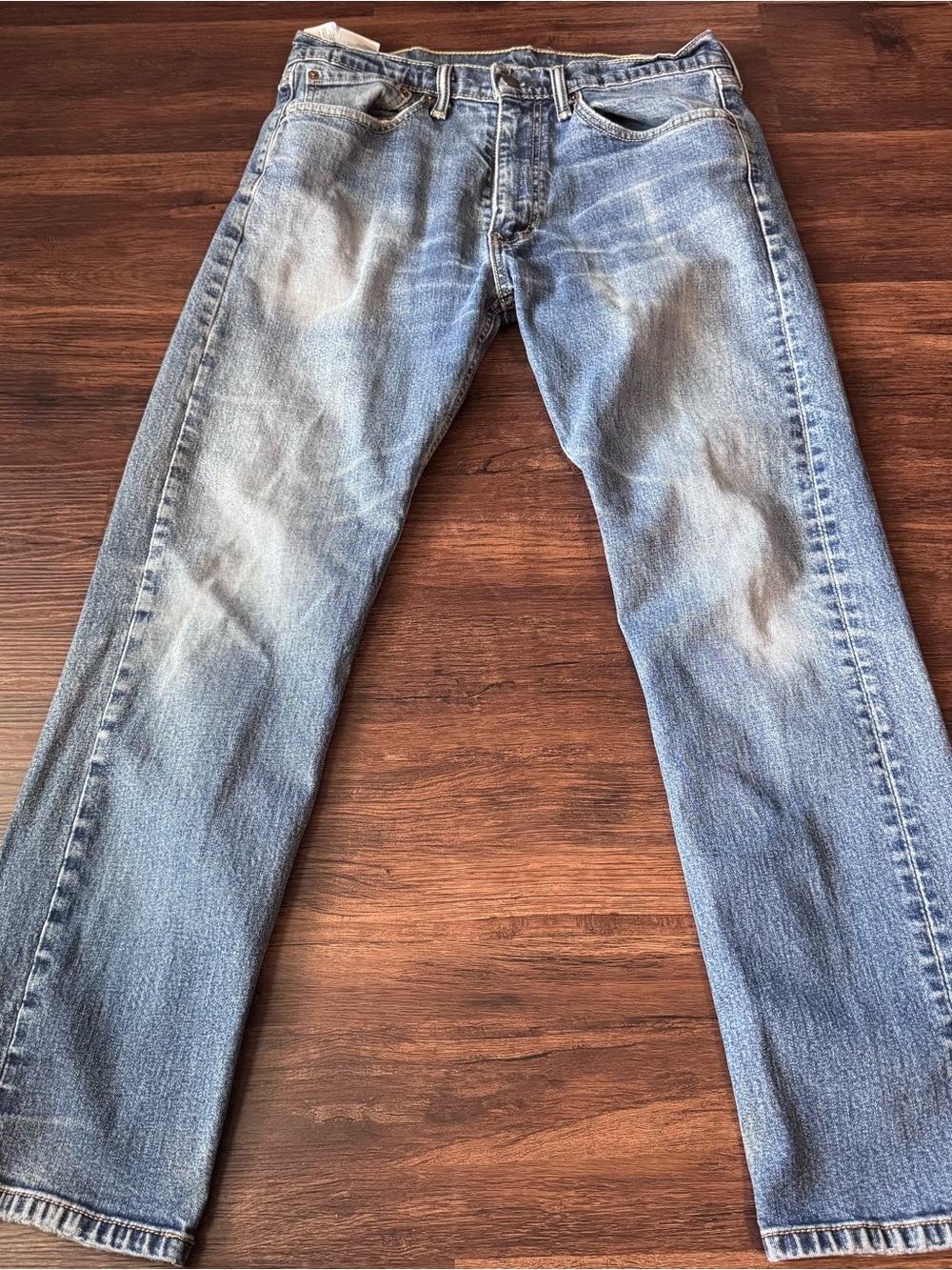 Levi’s 505 Straight Leg Jeans 34x30 Medium Wash Blue Good Fade Zipper Fly
